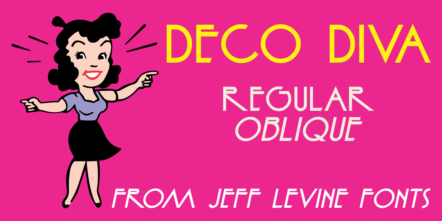 Пример шрифта Deco Diva JNL #1